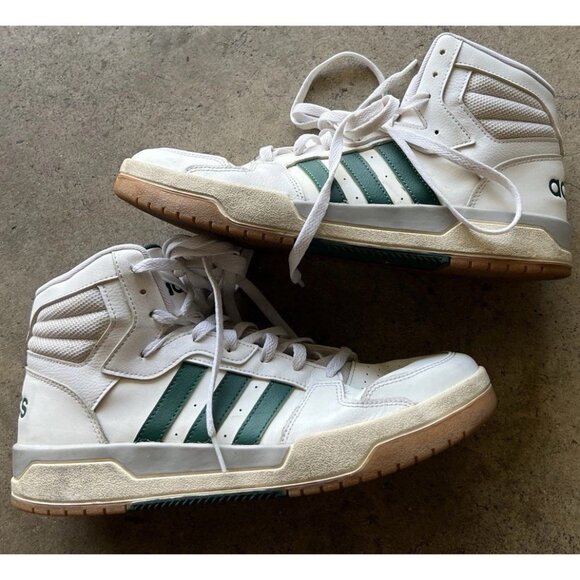 Adidas Neo Entrap Mid 'White Collegiate Green' II Shoes Men's Size 12 EG4308 - Picture 5 of 15